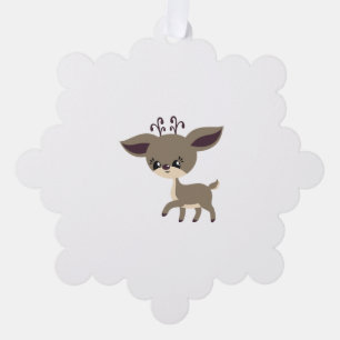 Reindeer Christmas  Ornament Card
