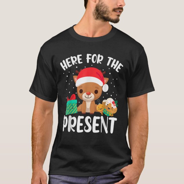 Reindeer Christmas Party Santa Snowflake Christmas T-Shirt (Front)