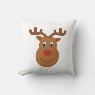 Reindeer Christmas T-shirt Throw Pillow