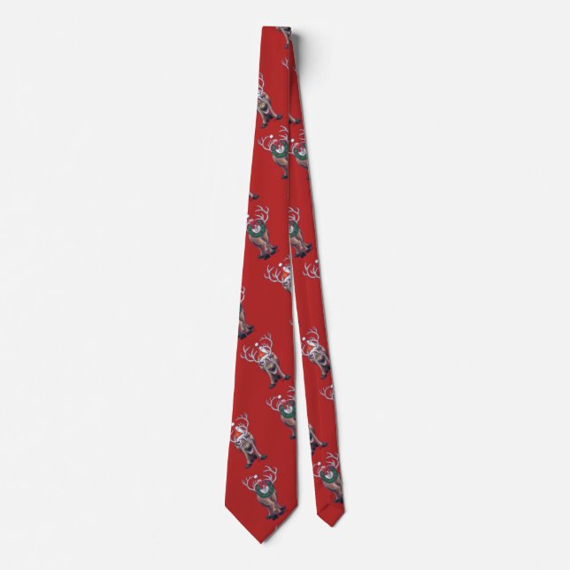 Reindeer Christmas Tie (Front)