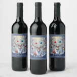 Reindeer Christmas Wine Label<br><div class="desc">Stylish and festive Reindeer Christmas Wine Label for Christmas or holiday gift giving,  that can be personalized. generative content</div>