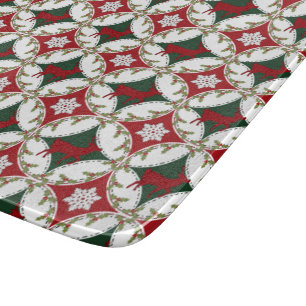 Reindeer Circles-1-6x7 GLASS CUTTING BOARD