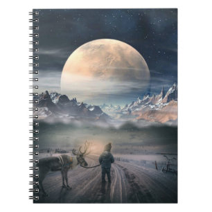 Reindeer Dawn Horizon Notebook