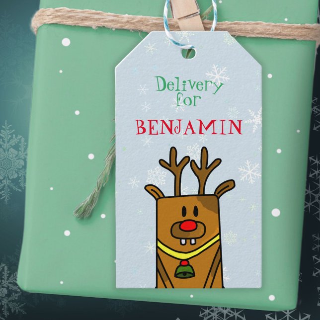 Reindeer Delivery Christmas Tag for Kids (Creator Uploaded)