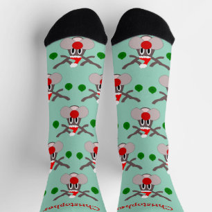 Reindeer Design Christmas Socks