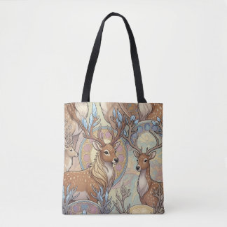 Reindeer Design Tote Bag