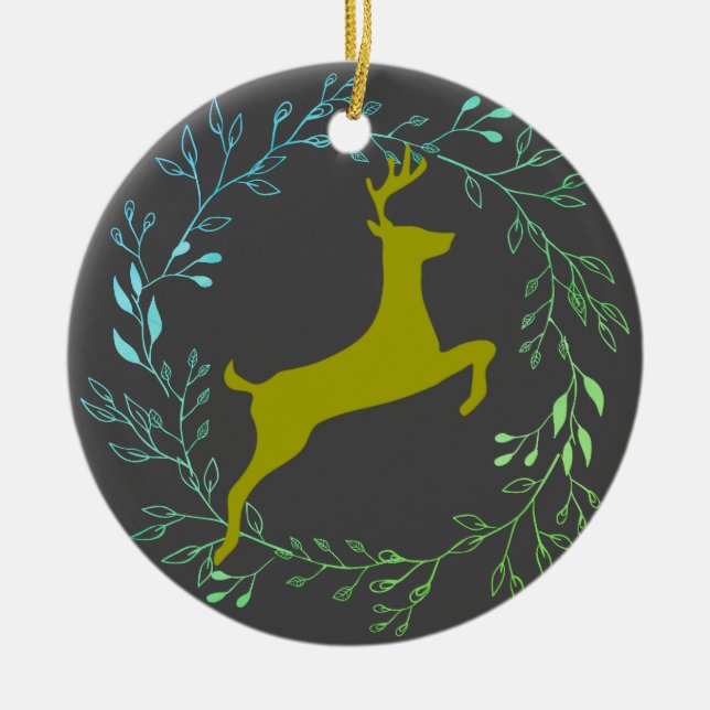 Reindeer - Donner Ceramic Ornament (Front)