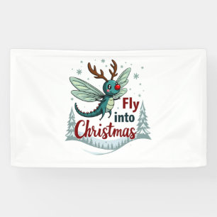 Reindeer Dragonfly Banner