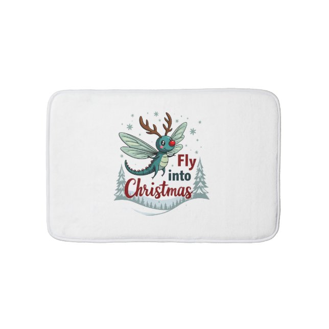 Reindeer Dragonfly Bath Mat (Front)