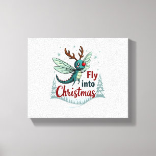 Reindeer Dragonfly Canvas Print