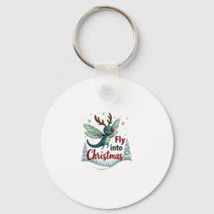 Reindeer Dragonfly Keychain
