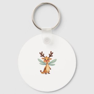 Reindeer Dragonfly Keychain
