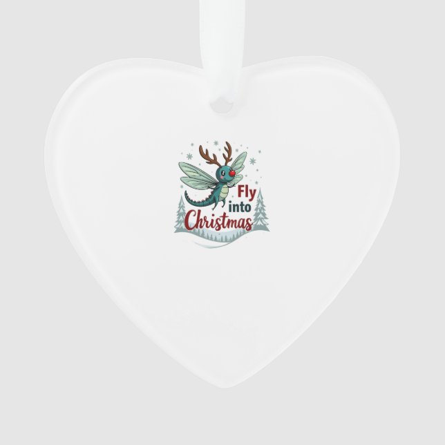 Reindeer Dragonfly Ornament (Front)