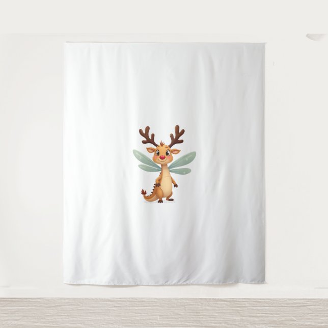 Reindeer Dragonfly Tapestry (Front)