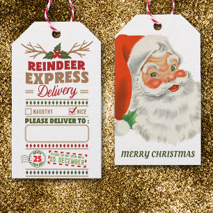 Reindeer Express Delivery from Santa Gift Tags