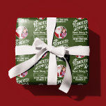 Reindeer Express from Santa Name & Photo Christmas Wrapping Paper<br><div class="desc">Add to Santa's magic this holiday season with this custom green and white Christmas wrapping paper. The gift wrap features a pattern with the text "Reindeer Express" and allows the addition of the name and photo of your little boy or girl! This gift wrap makes a wonderful personalized addition to...</div>
