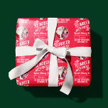 Reindeer Express from Santa Name & Photo Christmas Wrapping Paper<br><div class="desc">Add to Santa's magic this holiday season with this custom red and white Christmas wrapping paper. The gift wrap features a pattern with the text "Reindeer Express" and allows the addition of the name and photo of your little boy or girl! This gift wrap makes a wonderful personalized addition to...</div>