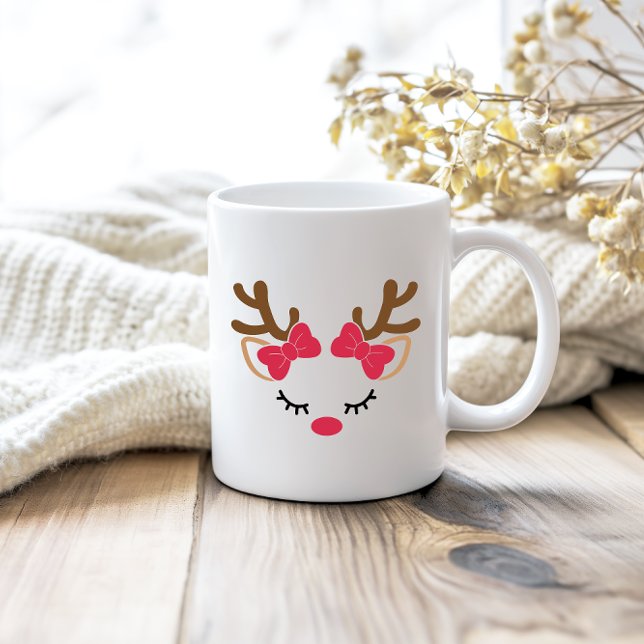 Reindeer Face "Hers" Coffee Mug Cup (Creator Uploaded)