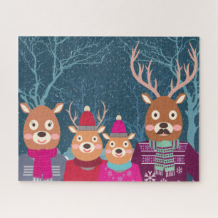 Reindeer Family Winter Puzzle