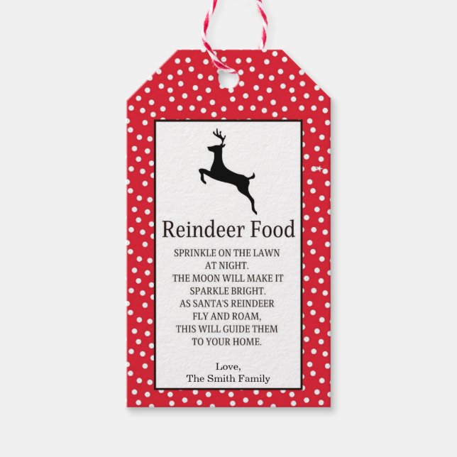 Reindeer Food Gift Tags (Front)