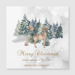 Reindeer, Forêt, Bokeh Company Carte de vacances