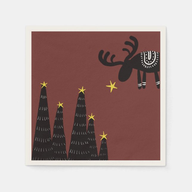 Reindeer found the star napkin (Front)