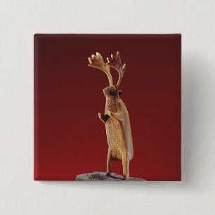 Reindeer, from Cape Dorset 2 Inch Square Button