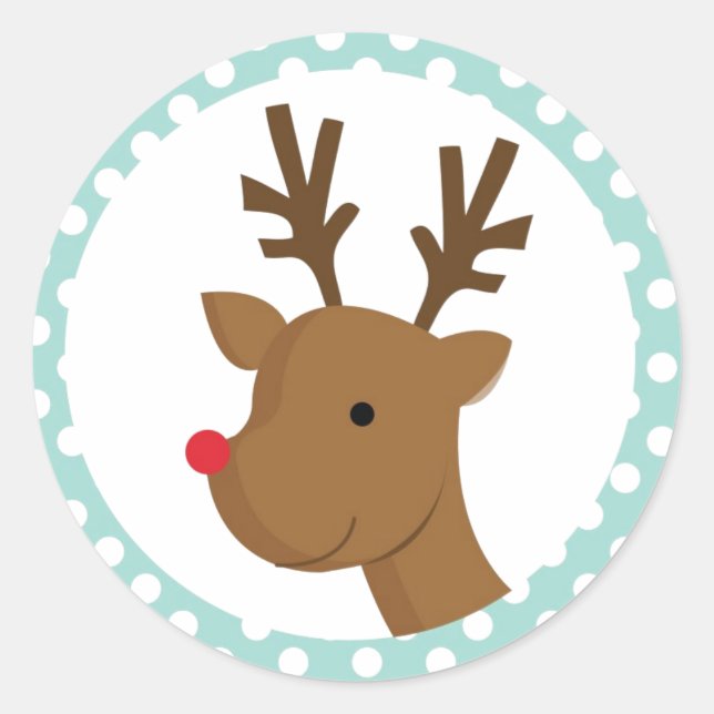 Reindeer Games Classic Round Sticker (Front)