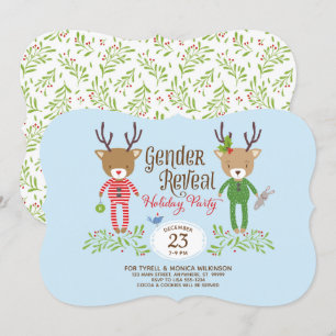 Reindeer Genre Revela Party Invitation