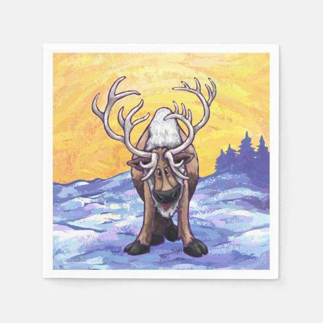 Reindeer Gifts & Accessories Napkin (Front)