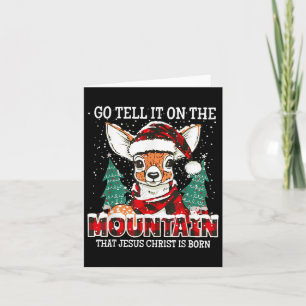 Reindeer Go Tell It On The Mountain That Jesus Chr Card