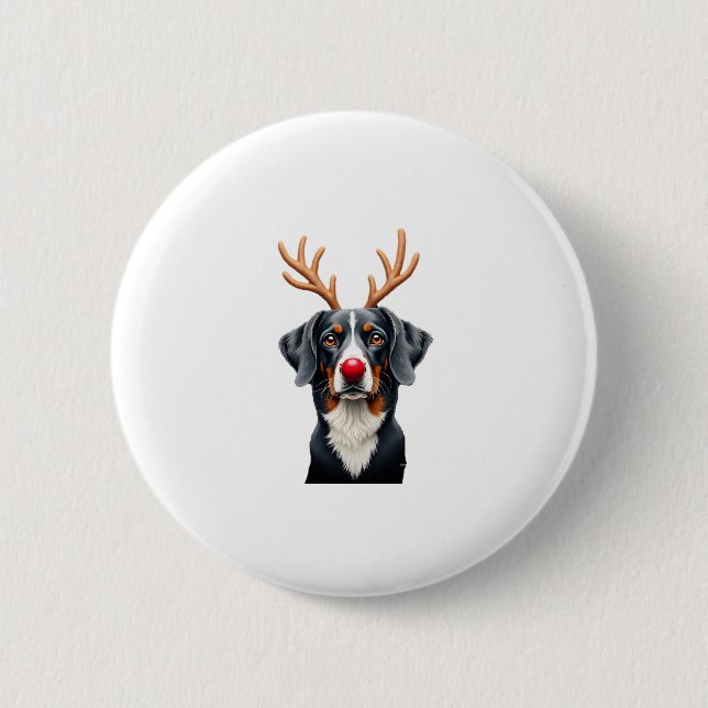 Reindeer Great Dane Christmas Great Dane Dog Mom D 2 Inch Round Button (Front)