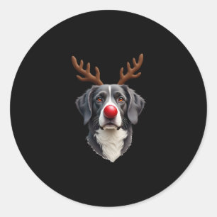 Reindeer Great Dane Christmas Great Dane Dog Mom D Classic Round Sticker