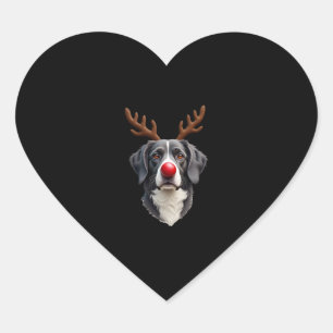 Reindeer Great Dane Christmas Great Dane Dog Mom D Heart Sticker