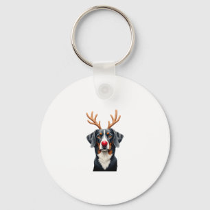 Reindeer Great Dane Christmas Great Dane Dog Mom D Keychain