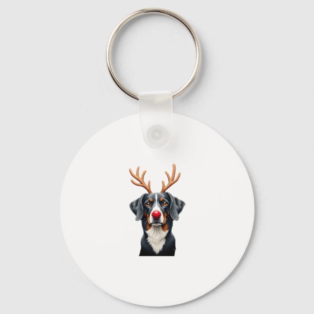 Reindeer Great Dane Christmas Great Dane Dog Mom D Keychain (Front)