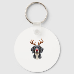 Reindeer Great Dane Christmas Great Dane Dog Mom D Keychain