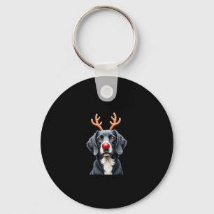 Reindeer Great Dane Christmas Great Dane Dog Mom D Keychain