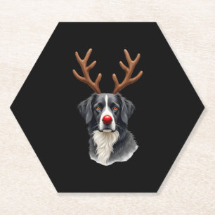 Reindeer Great Dane Christmas Great Dane Dog Mom D Paper Coaster