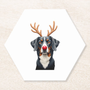 Reindeer Great Dane Christmas Great Dane Dog Mom D Paper Coaster