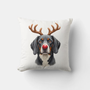 Reindeer Great Dane Christmas Great Dane Dog Mom D Throw Pillow