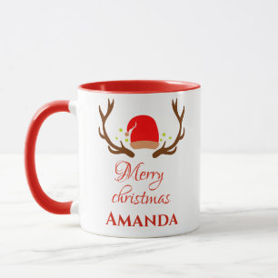Reindeer hat- Merry christmas  Mug