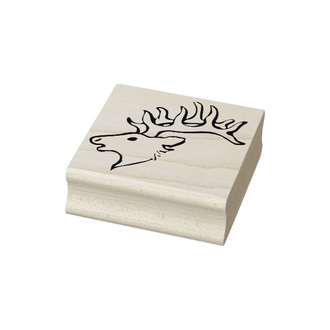 reindeer head art stamp (Stamp)