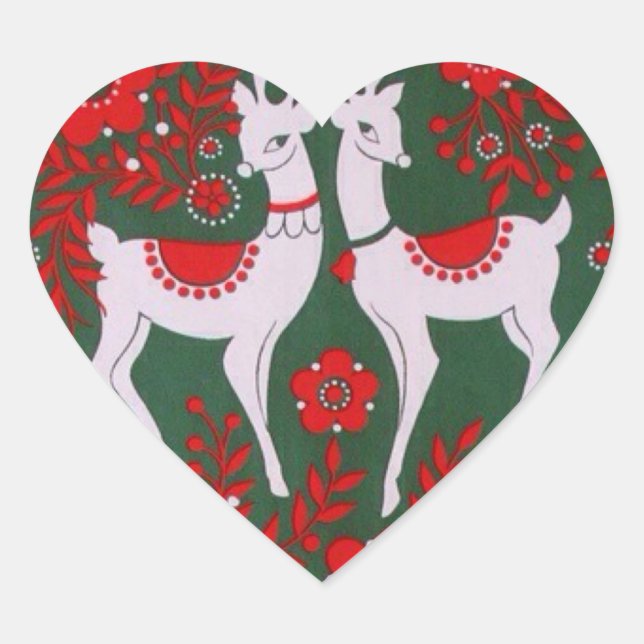 Reindeer Heart Sticker (Front)