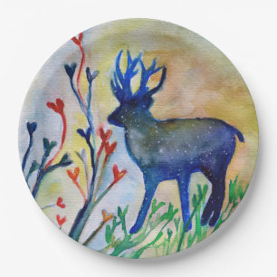 Reindeer Hearts Love Custom Paper Plates 9 in