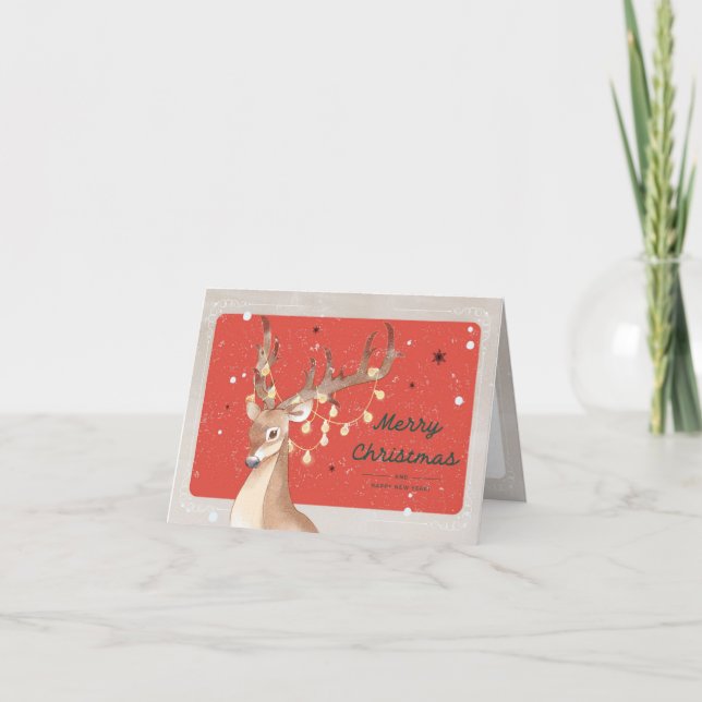 Reindeer Holiday Card (Front)