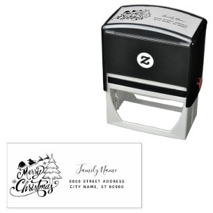 Reindeer Holiday Return Address Self-inking Stamp