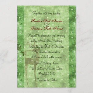 Reindeer Holiday Winter Wedding Invitation