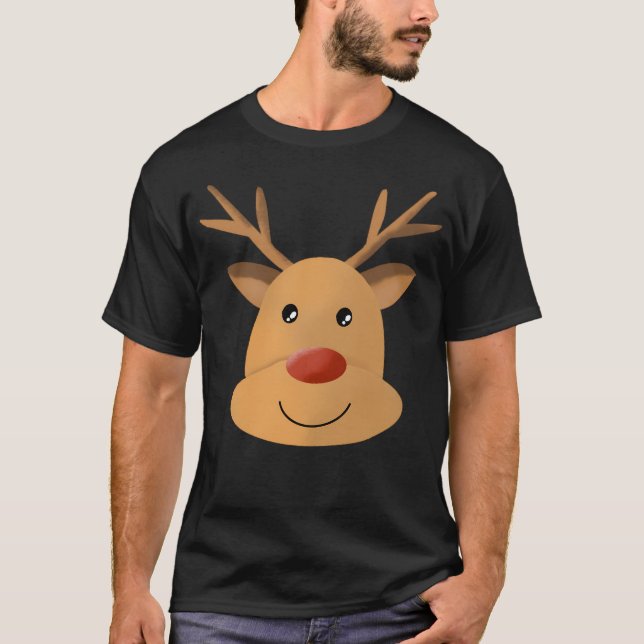 Reindeer-Holiday Wished Pattern T-Shirt (Front)