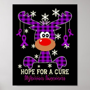 Reindeer Hope For A Cure Heimerheimer Awareness Poster